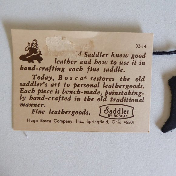 HUGO BOSCO CO. SADDLER BRAND MENS BLACK LEATHER WALLET BILLFOLD (NEW WITH TAGS) - Picture 5 of 7